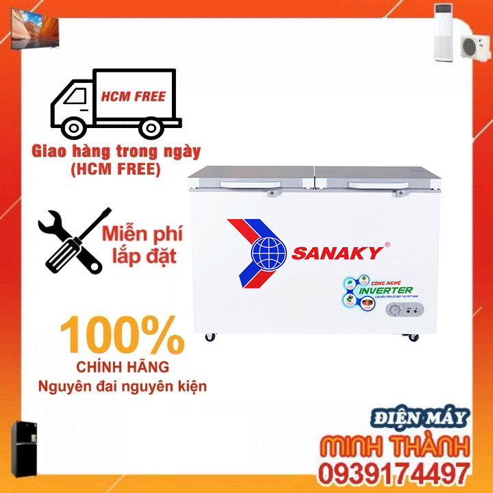 VH-6699W4K Tủ đông Sanaky Inverter 660/485 lít [KÍNH CƯỜNG LỰC]
