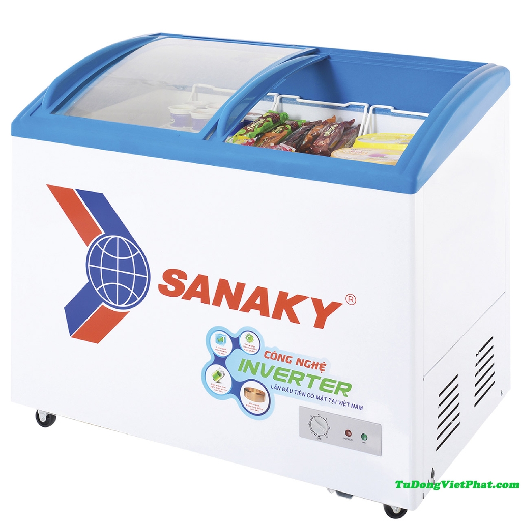 VH-6899K3 Tủ đông kính cong Inverter Sanaky 680/450l  GIÁ TẠI KHO