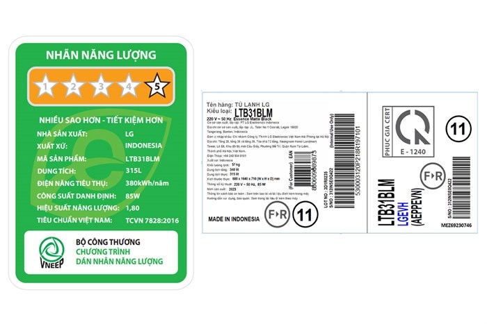 Tủ lạnh LG Inverter 315 lít LTB31BLM  Mẫu mới