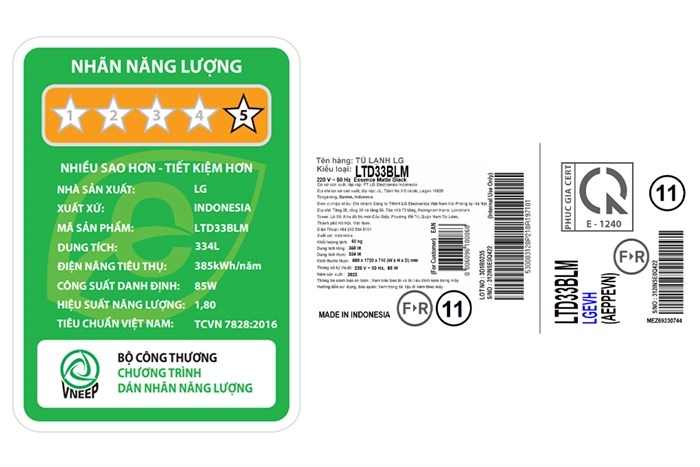 Tủ lạnh LG Inverter 334 lít LTD33BLM  Mẫu mới