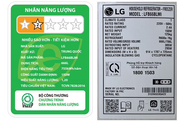 Tủ lạnh LG Inverter InstaView Multi Door 666 Lít LFB66BLMI new-2024