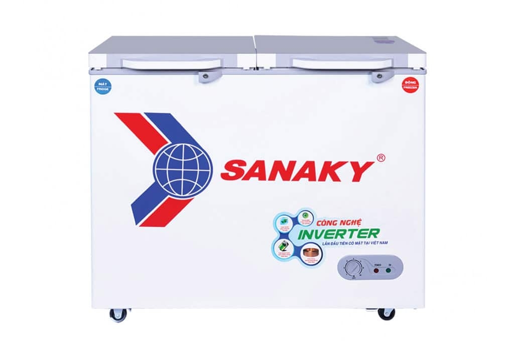 VH-2599W4K Tủ Sanaky Inverter 250 lít/195 lít , 2 cánh, 2 ngăn đông mát