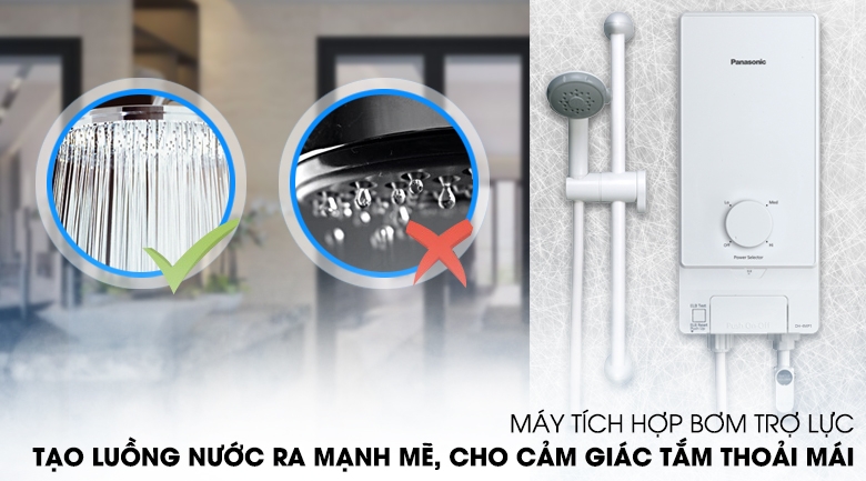 Máy tắm Panasonic DH-4MP1VW (4,5KW có bơm trợ lực)