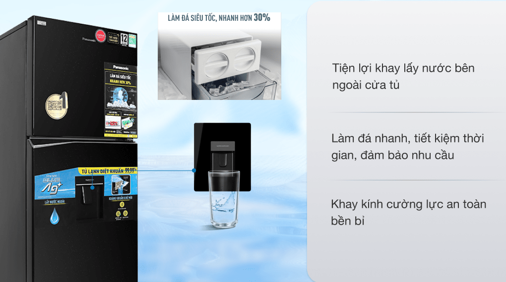 Tủ lạnh Panasonic Inverter 326 lít NR-TL351GPKV