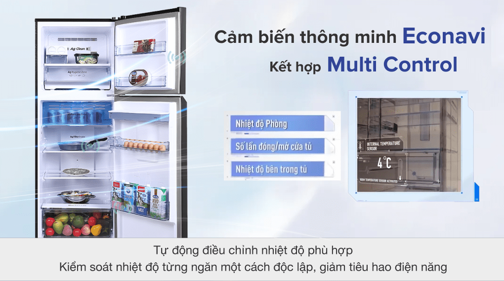 Tủ lạnh Panasonic Inverter 366 lít NR-TL381GPKV