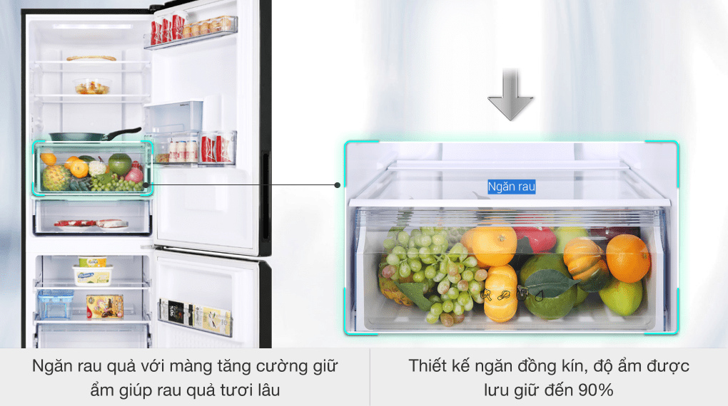 Tủ lạnh Panasonic Inverter 322 lít NR-BC360WKVN CHÍNH HÃNG