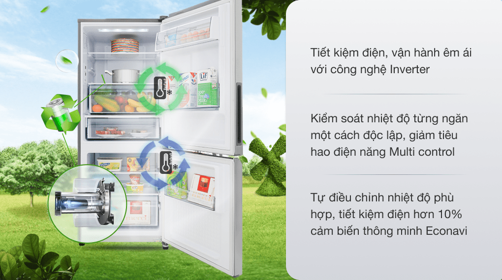 Tủ lạnh Panasonic Inverter 255 lít NR-SV280BPKV New