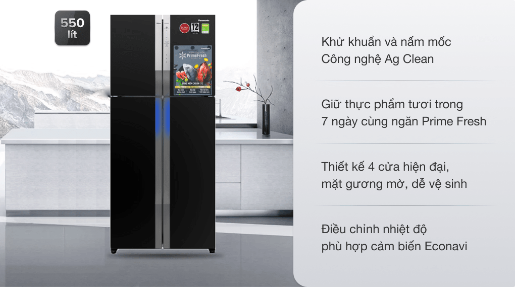 Tủ lạnh Panasonic Inverter 550 lít NR-DZ600GKVN   CHÍNH HÃNG