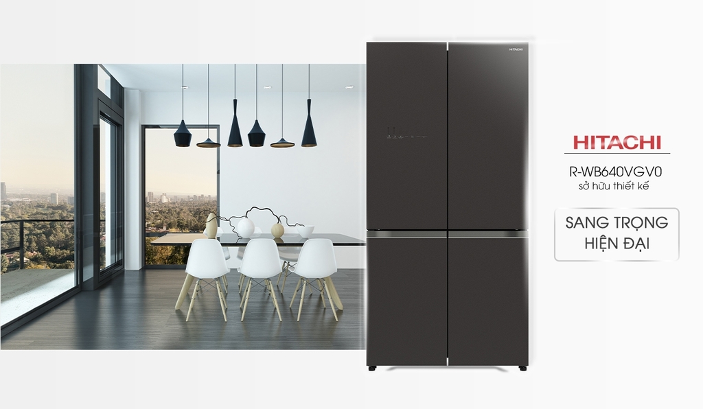 Tủ Lạnh Hitachi Inverter 569 Lít R-WB640VGV0 ( GMG ) Giá tại kho