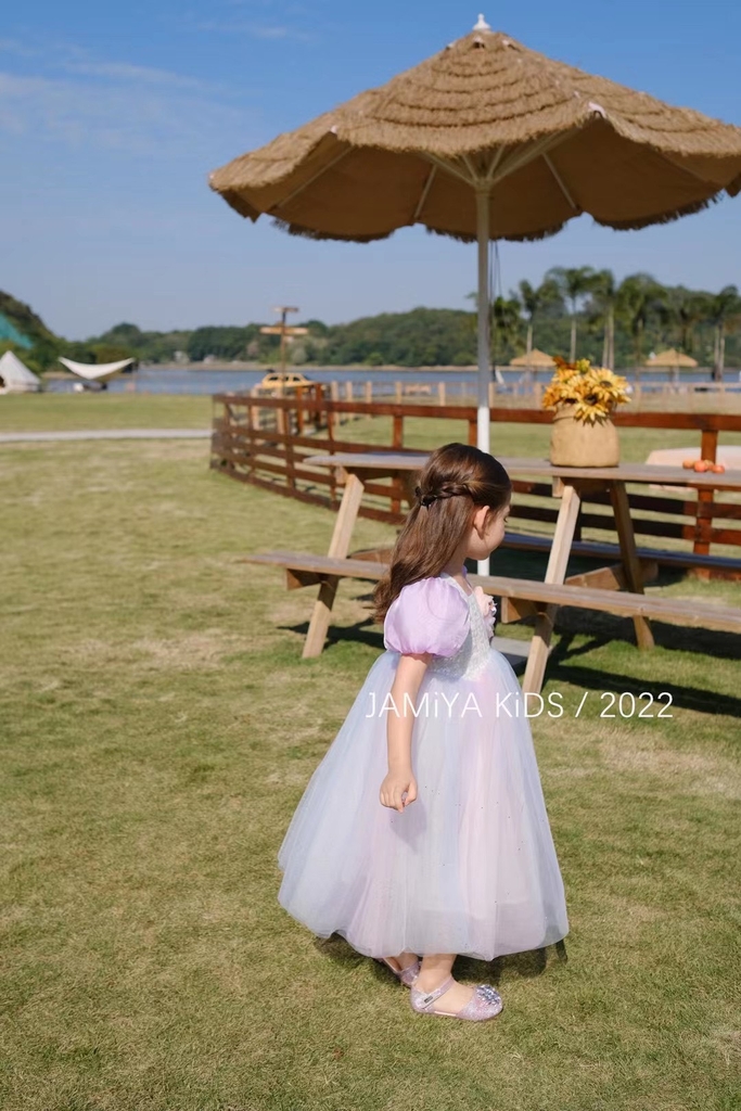 Váy công chúa tay bồng chân váy kim sa - ZZ Kids - Hệ thống cửa hàng thời  trang trẻ em