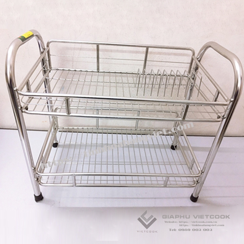 Kệ bát inox 304 VIETCOOK, kt:40*60cm*2 tầng, hàng VN chất lượng cao ...