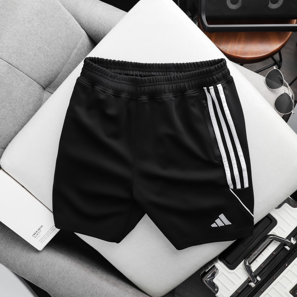 adidas Originals + Sporty & Rich Pinstriped Recycled-satin Shorts in Blue |  Lyst