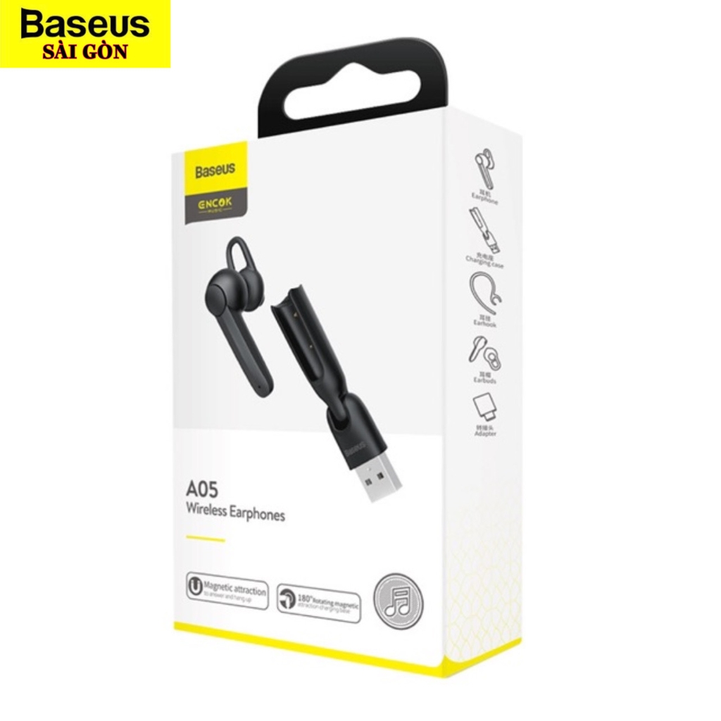 Tai nghe Bluetooth Baseus Magnetic Earphone  Kết nối cùng lúc 2 thiết bị (Magnetic Charging Dock, Bluetooth 4.1, Noise reduction Microphone)