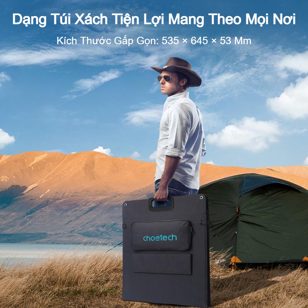 Bộ Sạc Năng Lượng Mặt Trời Di động Choetech SC011 Công Suất 200w Có Thể ...