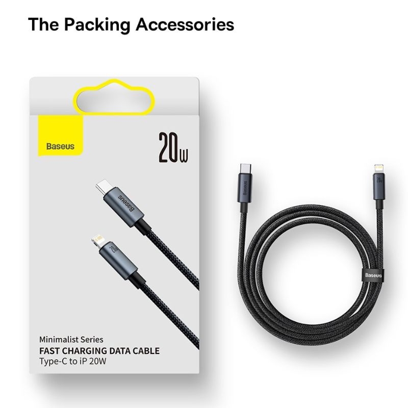Cáp sạc nhanh Baseus Minimalist Series Fast Charging Data Cable Type-C to iP 20W CAJY010101
