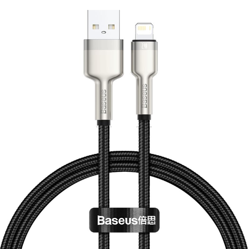 Cáp sạc nhanh, truyền dữ liệu Baseus Cafule Metal Series Lightning dùng cho  iPhone/ iPad (, USB A to Lightning Fast charge Cable) – CALJK | BASEUS  SAIGON - Đại lý uỷ