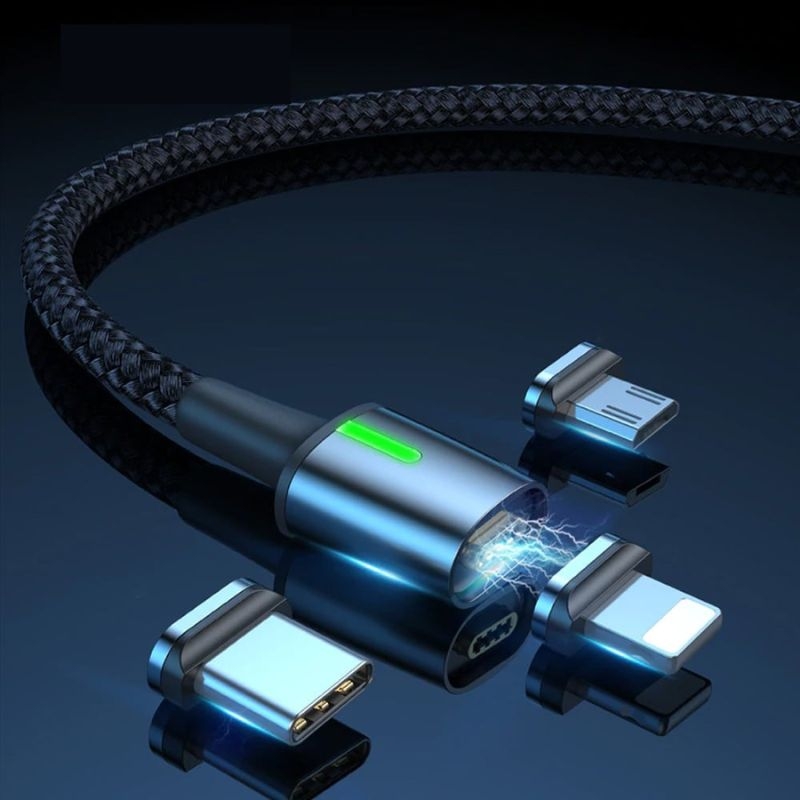 Cáp sạc từ tính Baseus Zinc Magnetic Cable Series 2 (Type C/ Micro/ Lightning, Sync Data & Quick Charge 3.0) CAMXC-A01