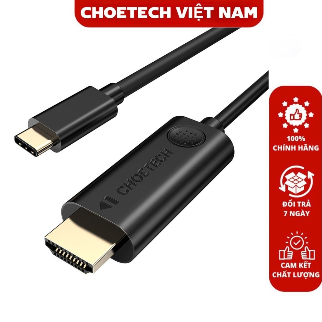 Cáp chuyển Type C sang HDMI 4K 30Hz Choetech XCH-0030 (Hàng chính hãng)