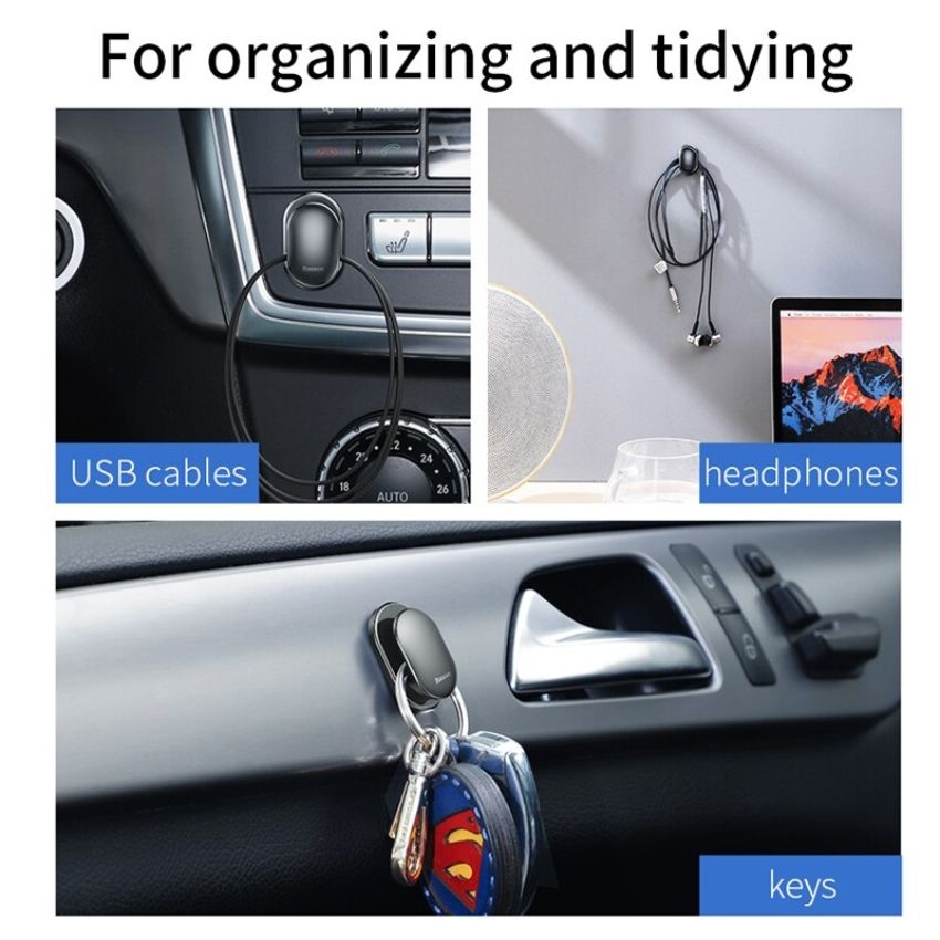 Móc dán treo đồ đa năng Baseus Small Shell Vehicle Hook (4PCS ,Sticker ...