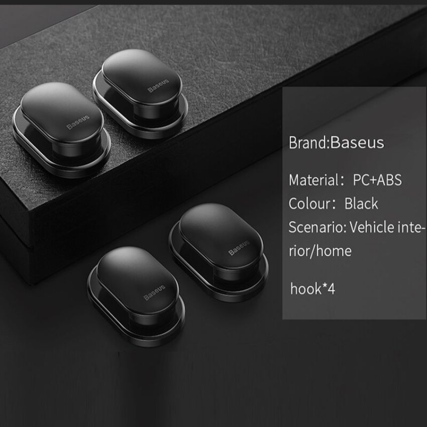 Móc dán treo đồ đa năng Baseus Small Shell Vehicle Hook (4PCS ,Sticker ...