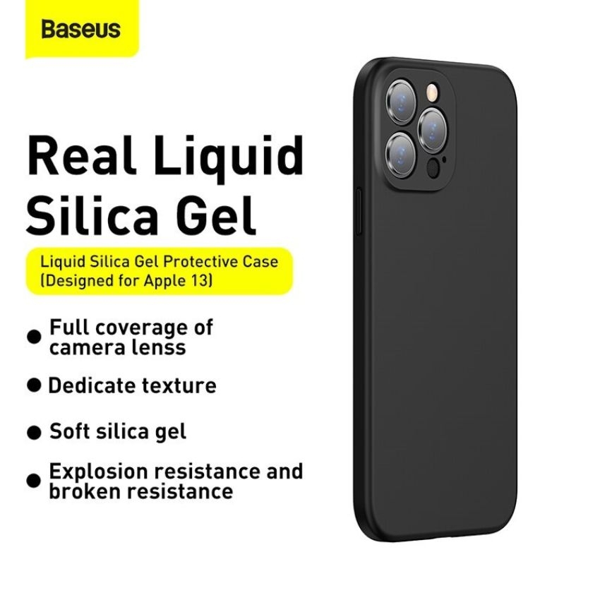 Ốp chống dơ ARYT001104 Baseus Liquid Silica Gel Protective Case For iP 6.7inch 2021 chính hang