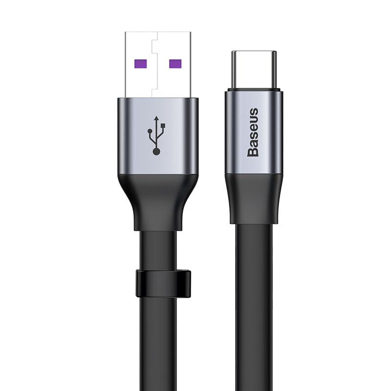 Cáp sạc ngắn Baseus Simple HW Type C 23cm (5A/40W Huawei Super Quick Charge, Sync Data)