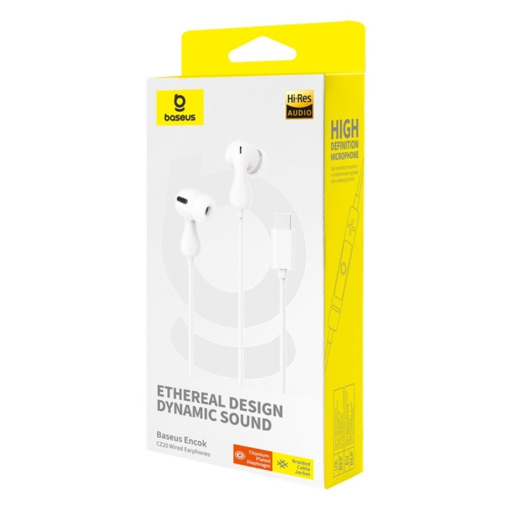 Tai nghe có dây Baseus Encok CZ20 Wired Earphones (Chân cắm Type-C)