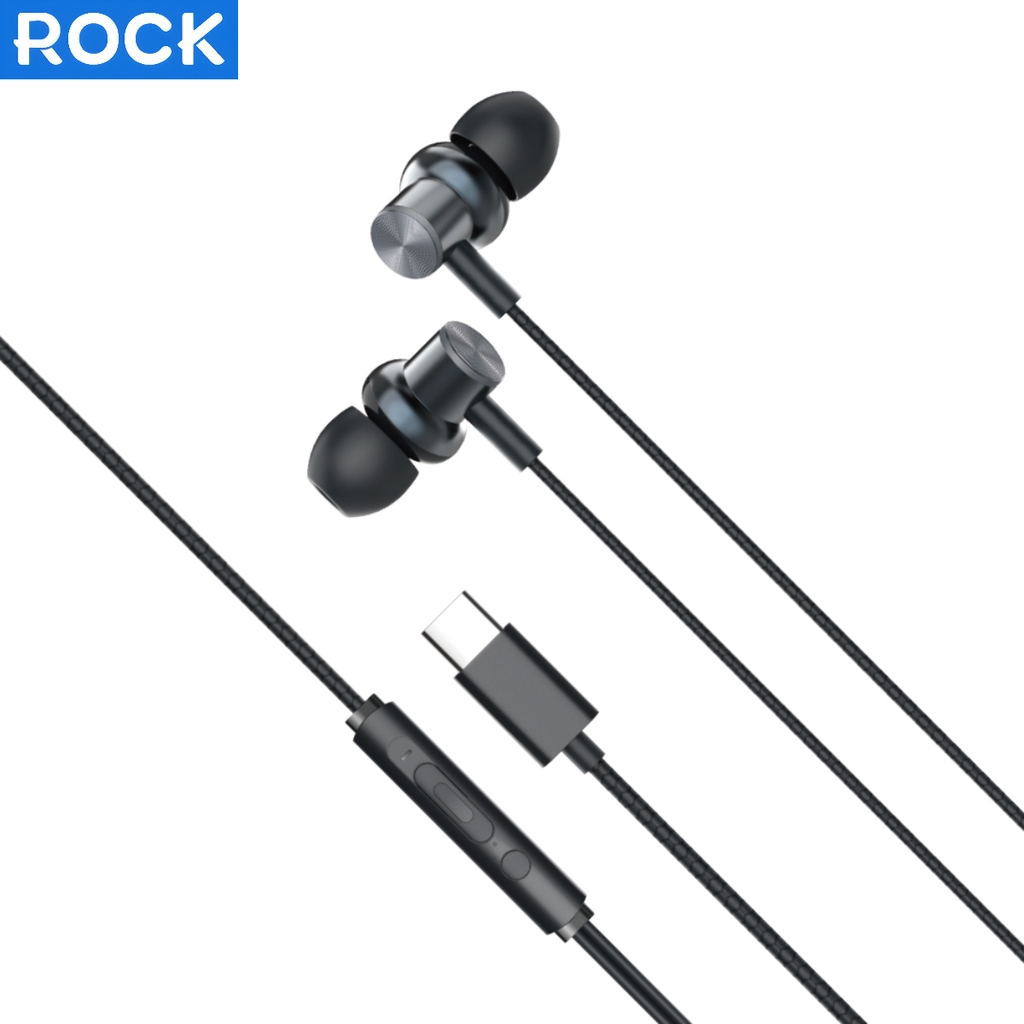 Tai nghe có dây kỹ thuật số Type C ROCK ES09 (Hàng chính hãng)