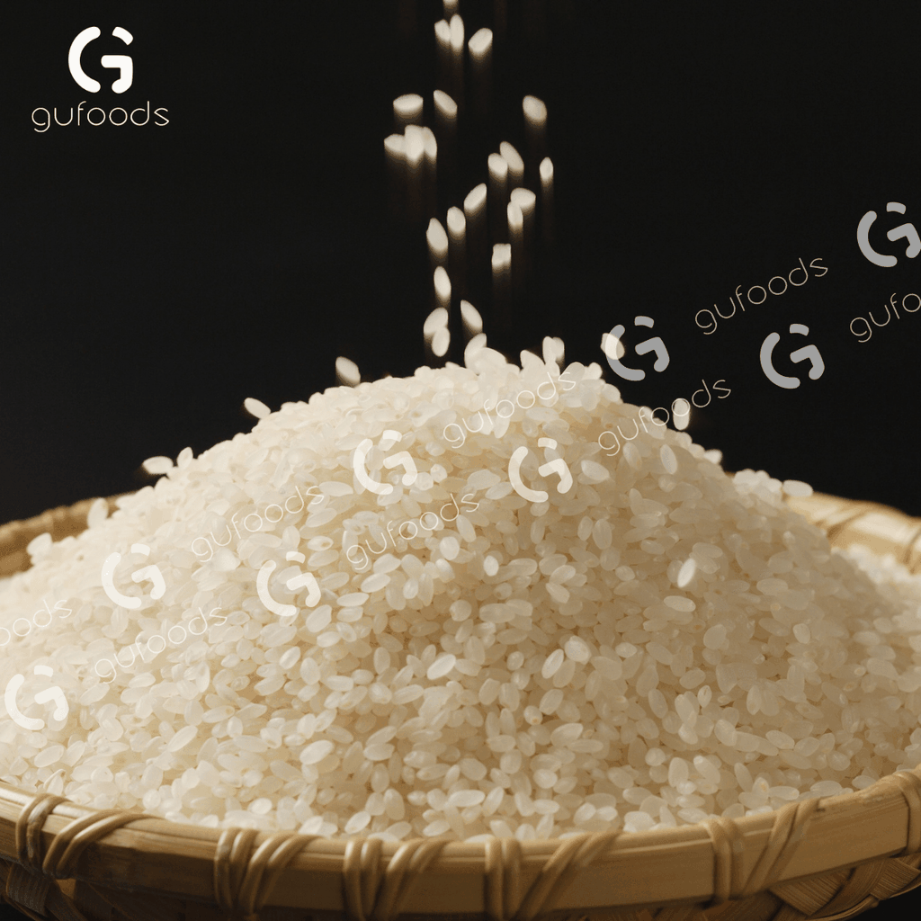 Gạo hữu cơ Japonica GUfoods (túi 1kg) - Ăn dặm cho bé, Làm sushi / cơm cuộn, Dẻo ngọt ngon cơm, Nguyên liệu organic
