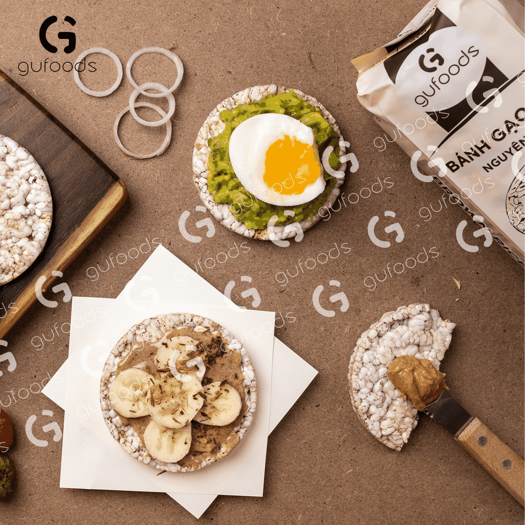 Bánh gạo lứt ăn kiêng GUfoods 510g mix 3 vị (Yến mạch + Nguyên bản + Huyền mễ) - Không chiên dầu, Phù hợp Eat clean, Ăn vặt healthy, Thực dưỡng, Tập Gym
