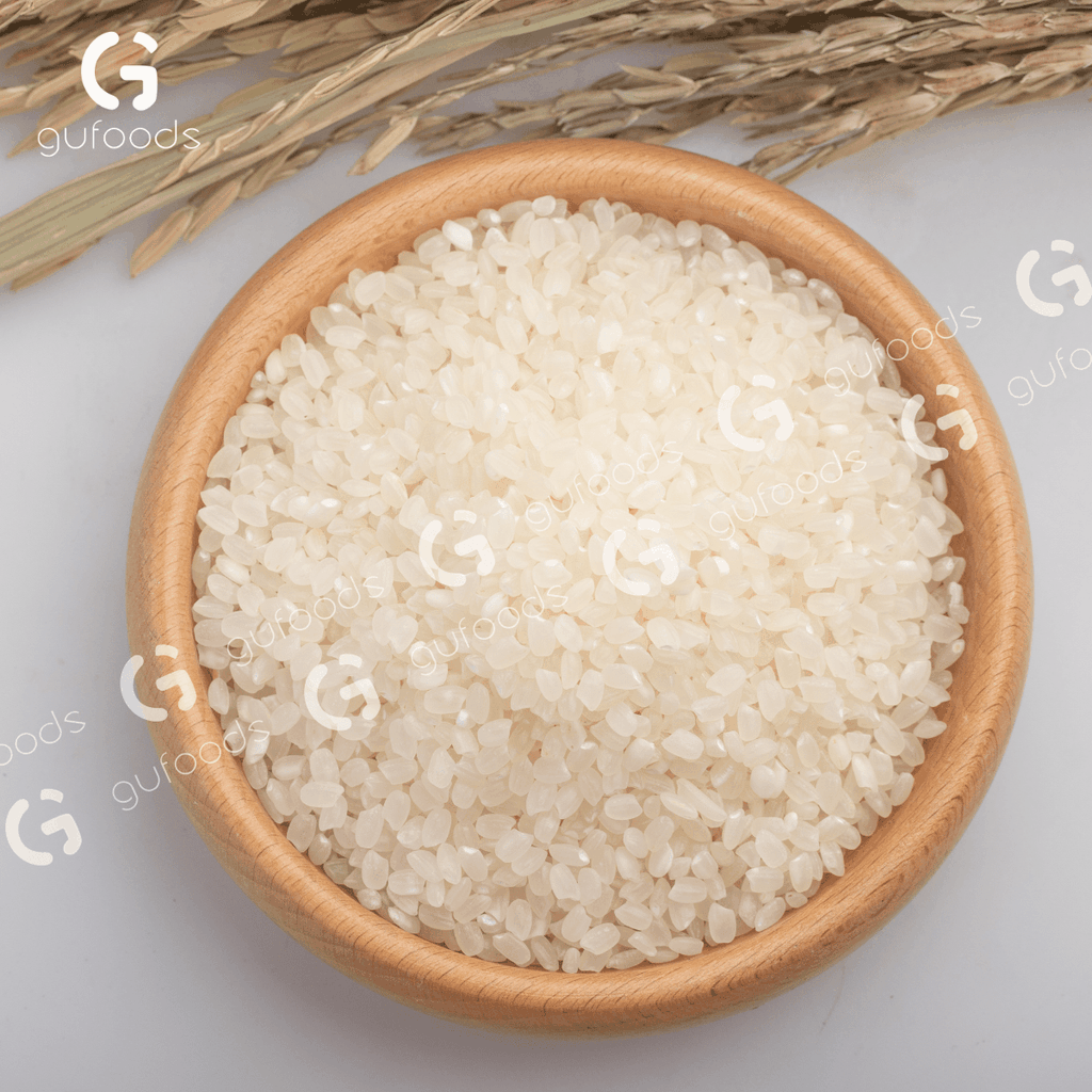 Gạo hữu cơ Japonica GUfoods (túi 1kg) - Ăn dặm cho bé, Làm sushi / cơm cuộn, Dẻo ngọt ngon cơm, Nguyên liệu organic