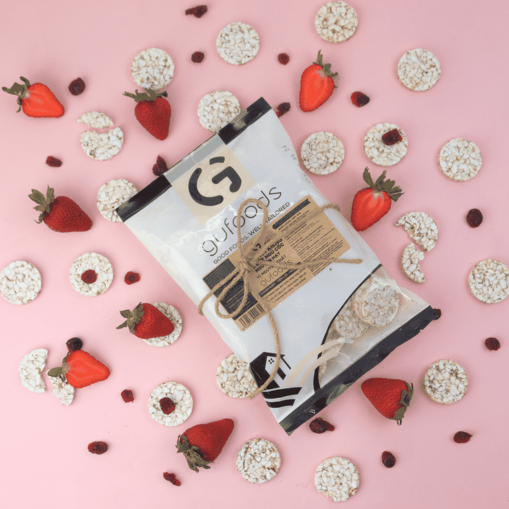 Snack gạo lứt ngũ cốc nguyên hạt GUfoods - Không đường, Không chiên dầu, Thanh đạm, Lành mạnh, Phù hợp Eat clean, Ăn vặt healthy, Tiện lợi, Thuần chay
