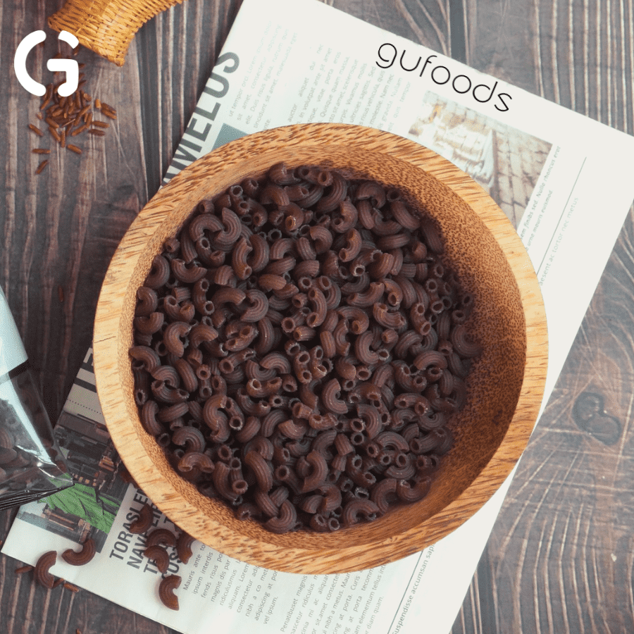 Nui gạo lứt GUfoods (Gói 500g) - Dai ngon, Tiện lợi, Healthy, Eat clean, Thực dưỡng, Thuần chay
