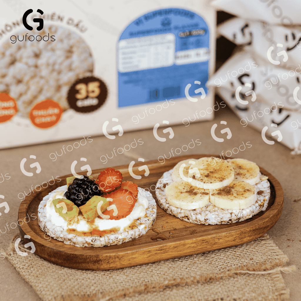Bánh gạo lứt ăn kiêng GUfoods - Combo Mix 3 vị Hữu cơ, Diêm mạch, Cỏ ngọt (510g) - Không chiên dầu, Phù hợp Eat clean, Ăn vặt healthy, Thực dưỡng, Tập Gym