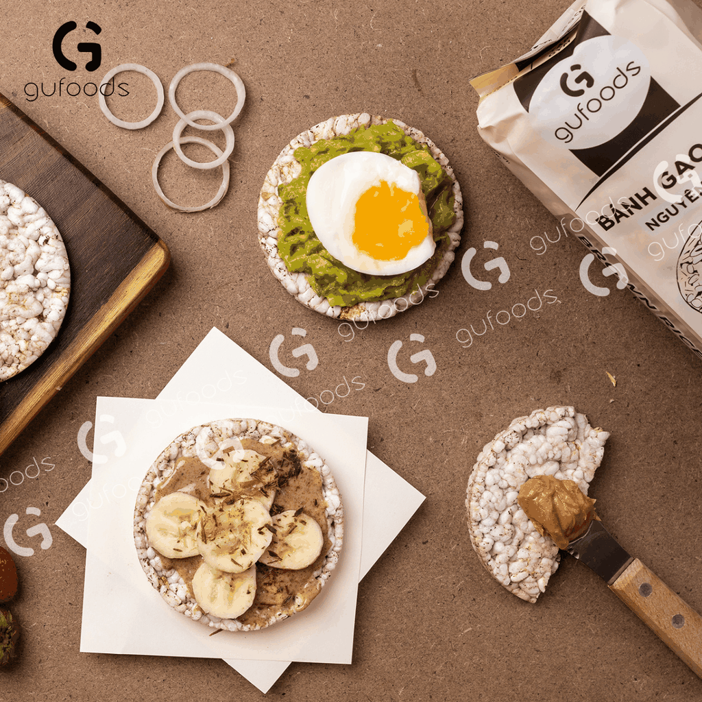 Bánh gạo lứt GUfoods vị Superfoods - Không chiên dầu, Không đường, Từ gạo và ngũ cốc nguyên hạt, Lành mạnh, Phù hợp Eat clean, Ăn vặt healthy, Thực dưỡng, Tập gym, Thuần chay