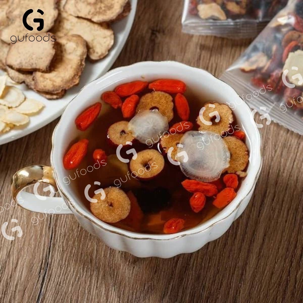 Táo đỏ cắt lát GUfoods - Ngọt thanh tự nhiên, Giàu chất xơ, Hỗ trợ thư giãn tinh thần, Healthy, Eat clean (túi 400g)