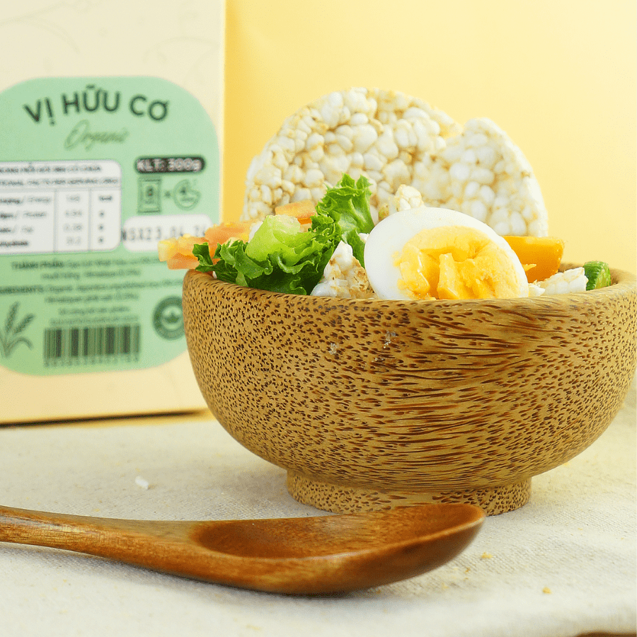 Bánh gạo lứt ăn kiêng hữu cơ GUfoods - Làm từ gạo lứt Nhật Japonica organic, Không đường, Không chiên dầu, Healthy, Eat clean, Thuần chay