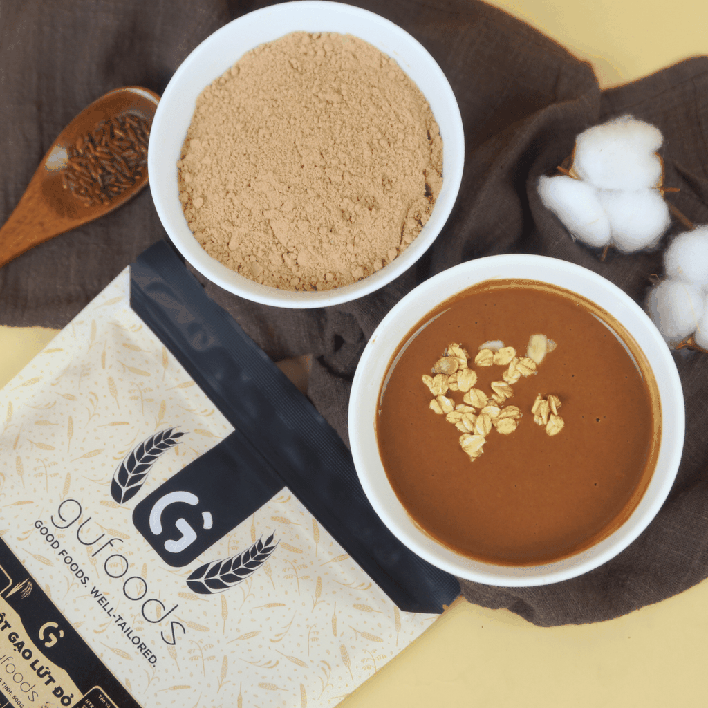 Bột gạo lứt đỏ GUfoods - Tiện lợi, Healthy, Dễ tiêu hoá, Phù hợp Eat clean, Thực dưỡng, Thuần chay