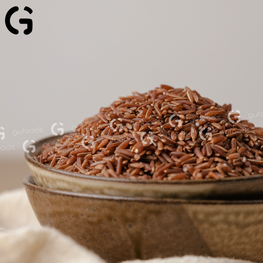 Gạo lứt đỏ ăn kiêng GUfoods (Túi 1kg) - Giảm cân, Thực dưỡng, Eat clean