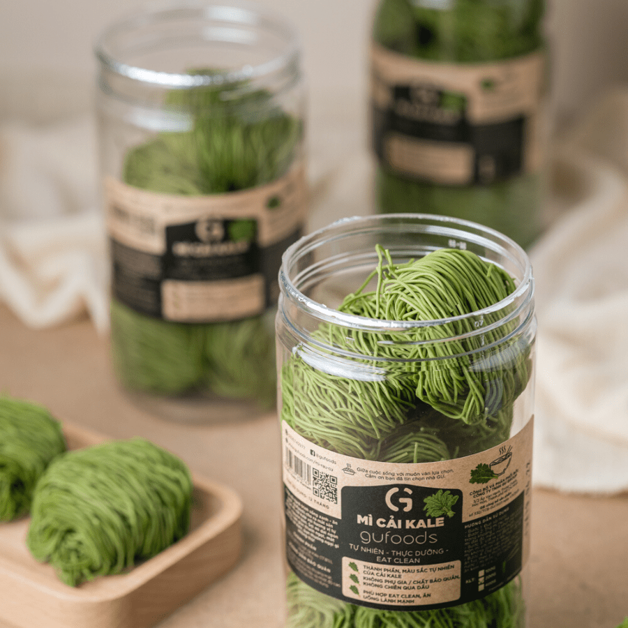 Mì cải Kale GUfoods (Gói 400g) - Giàu chất xơ, Tự nhiên, Healthy