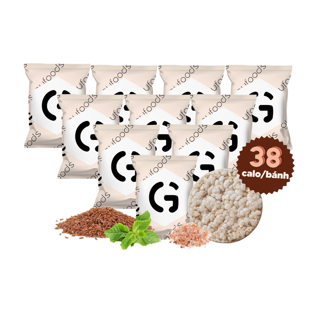 Bánh gạo lứt GUfoods vị Cỏ ngọt - Bao bì bánh tét xanh truyền thống - Không chiên dầu, Không đường, Lành mạnh, Phù hợp Eat clean, Ăn vặt healthy, Thực dưỡng, Tập gym, Thuần chay