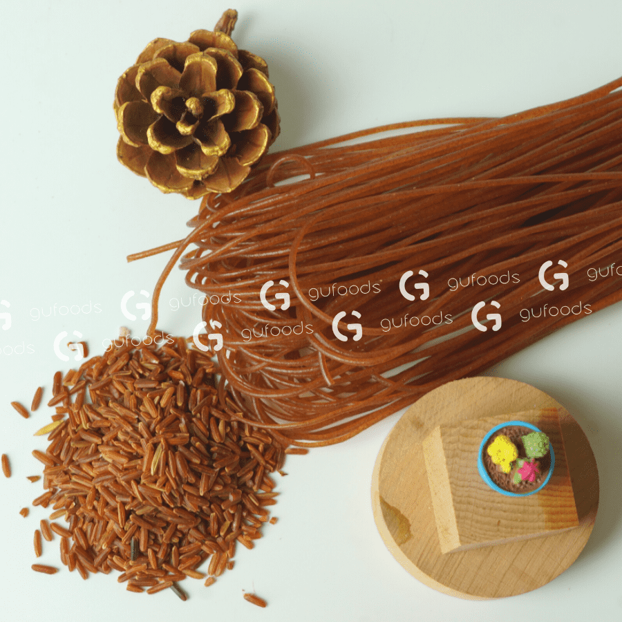 Bún gạo lứt huyết rồng GUfoods - Dai ngon, Kết hợp đa dạng món, Healthy, Eat clean, Thực dưỡng, Thuần chay