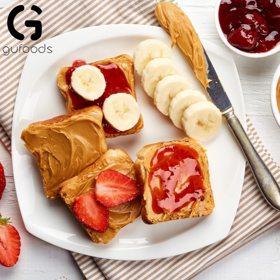 Bơ đậu phộng GUfoods - Không đường, Giàu protein thực vật, Lành mạnh, Eat clean, Healthy, Thuần chay