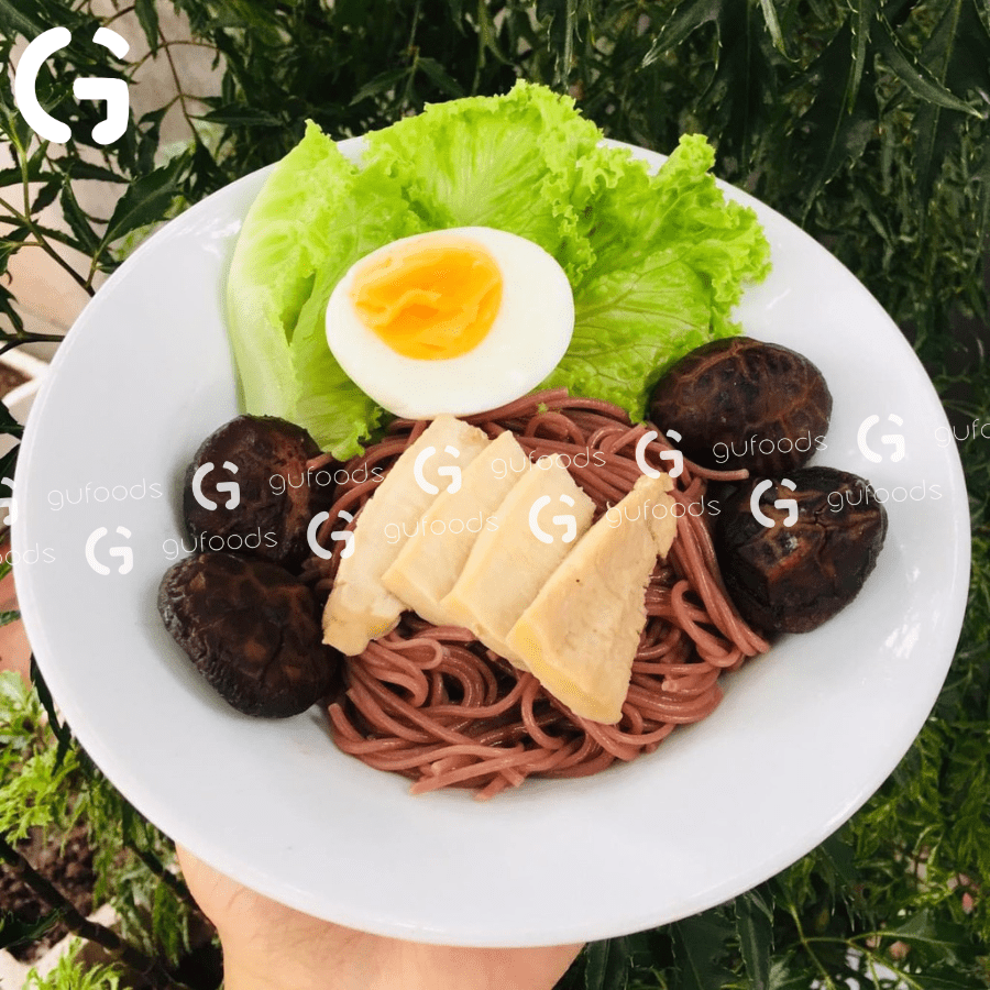 Bún gạo lứt huyết rồng GUfoods - Dai ngon, Kết hợp đa dạng món, Healthy, Eat clean, Thực dưỡng, Thuần chay