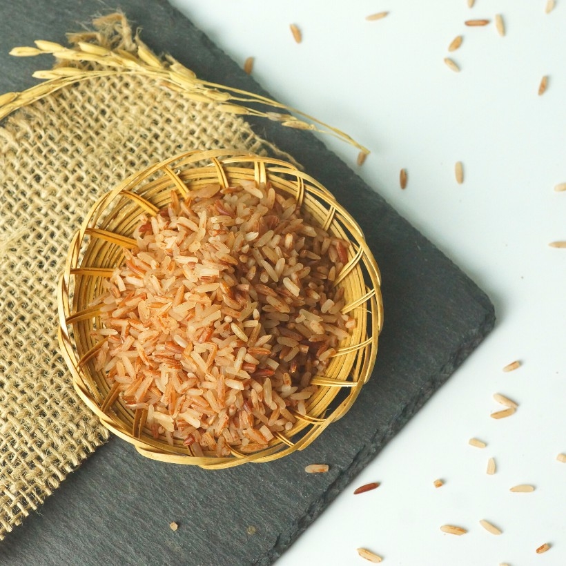 Gạo lứt đỏ ăn kiêng GUfoods (Túi 1kg) - Giảm cân, Thực dưỡng, Eat clean