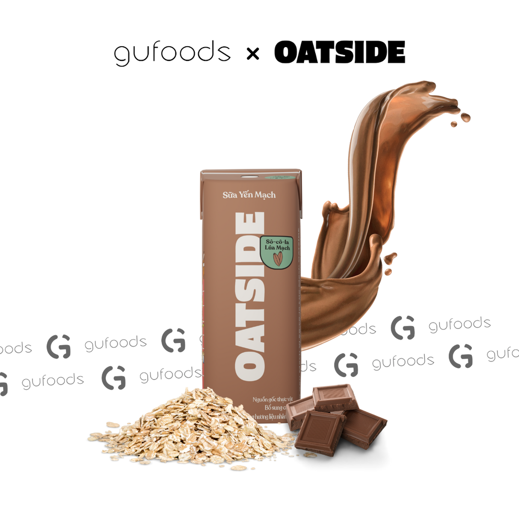 Sữa yến mạch OATSIDE vị Socola Lúa mạch - Vị ngon chuẩn GU, Không lactose, Thuần chay, Thơm béo sánh mịn (Lốc 3 hộp x 180ml)
