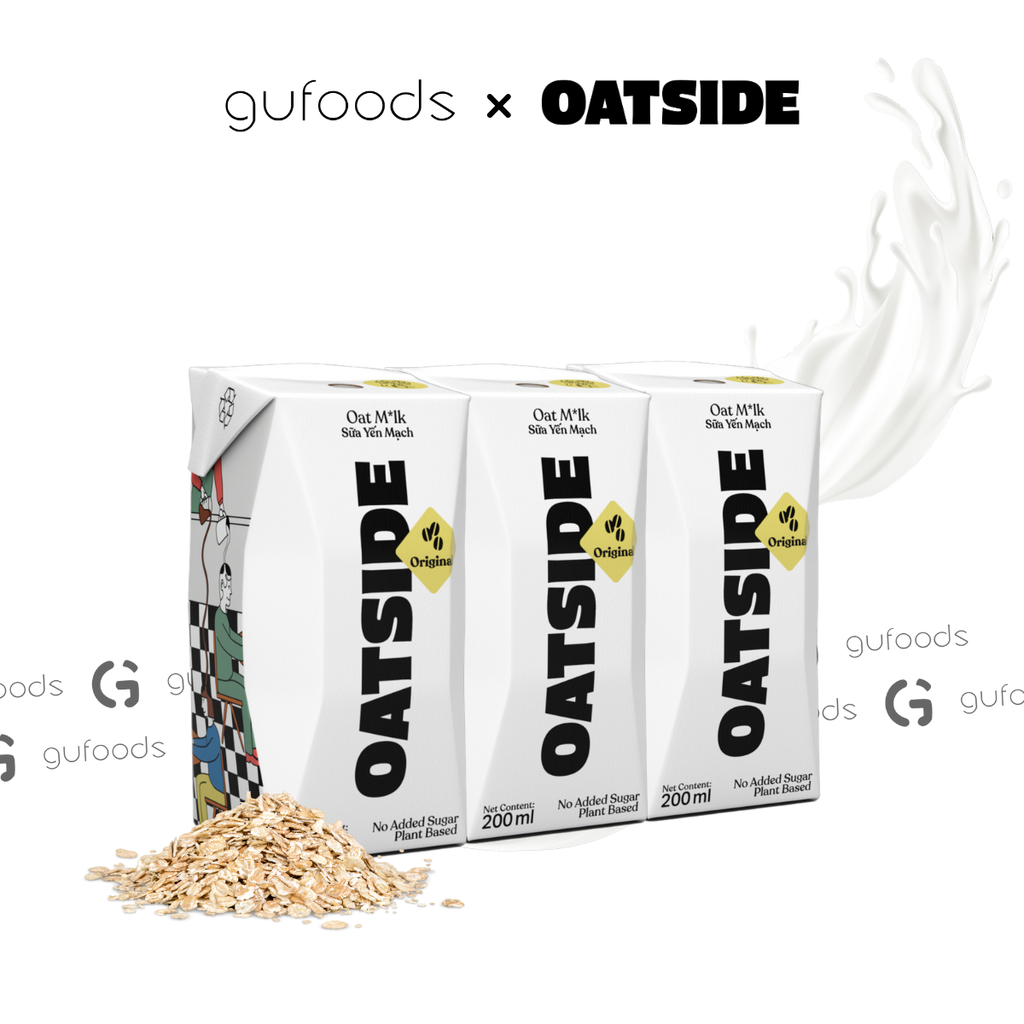 Sữa yến mạch OATSIDE vị Nguyên bản Barista Blend - Không đường, Không lactose, Thuần chay, Thơm béo sánh mịn (Hộp 1L / Lốc 3 hộp x 180ml)