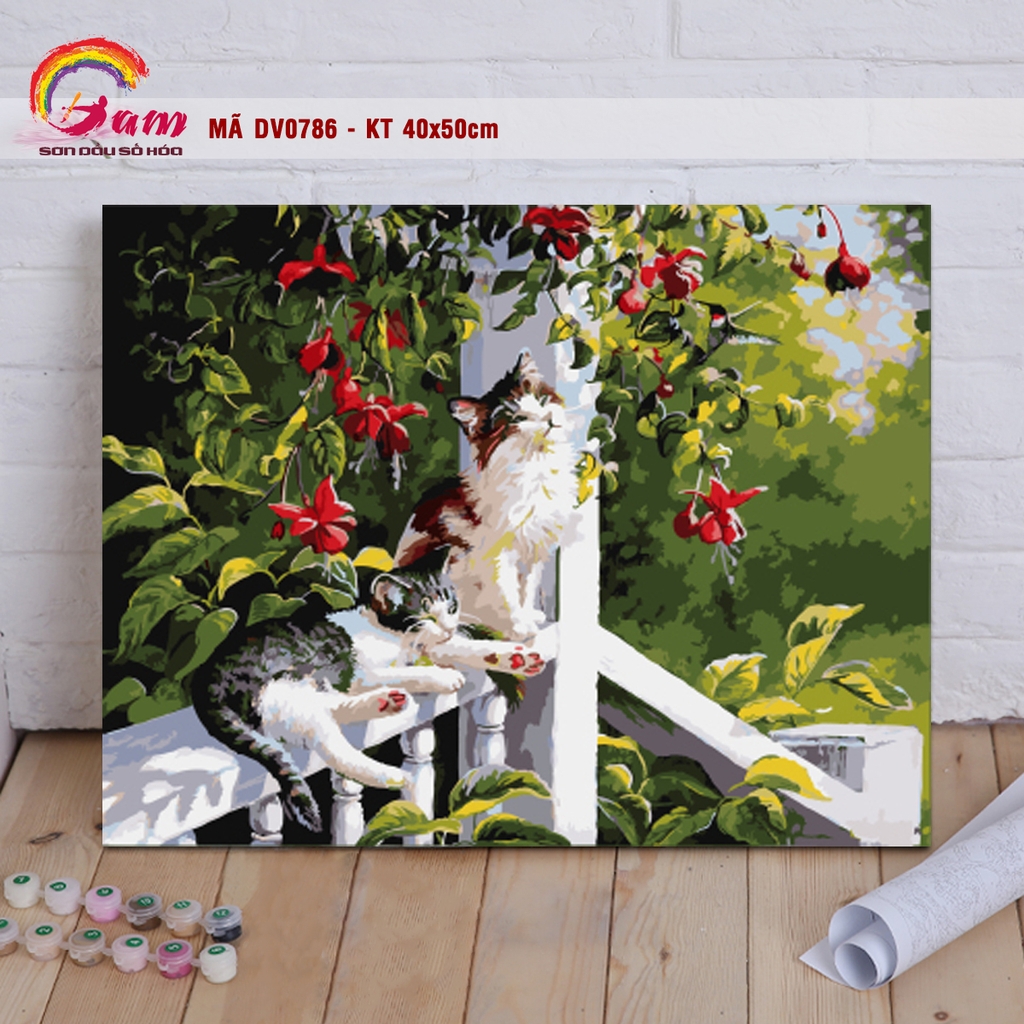 Tranh số hóa Gam DV0786 40x50cm căng sẵn khung - HH0876-4050