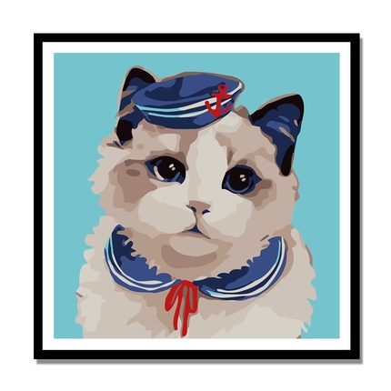 Tranh số hoá Gam HH2001 tranh nhỏ 20x20cm căng sẵn khung - HH2001L Hươu cao co