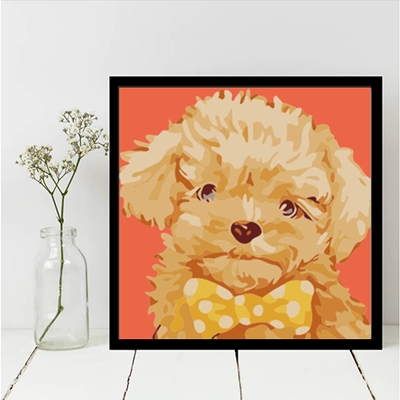 Tranh số hoá Gam HH2001 tranh nhỏ 20x20cm căng sẵn khung - HH2001L Hươu cao co